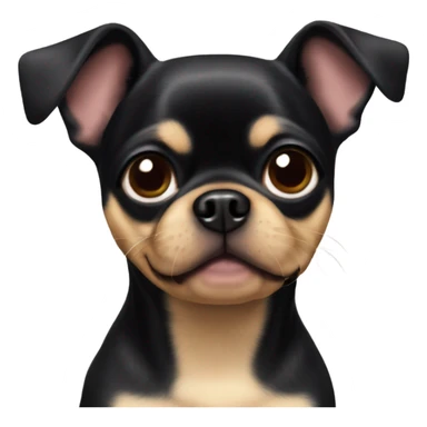 Black pug chihuahua mix sticker