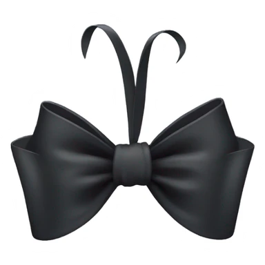 black coquette bow sticker