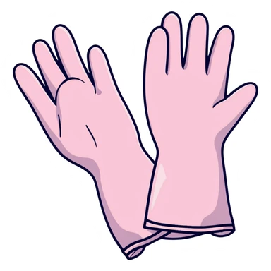 light pink latex gloves sticker