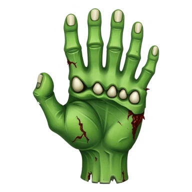 zombie hand fist sticker