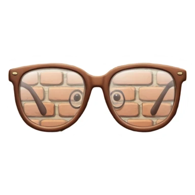 Brick wall with glasses sticker