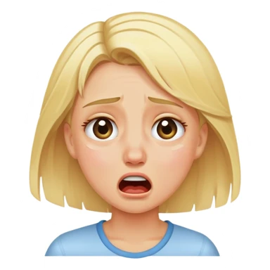 Hysterically crying blonde girl  sticker