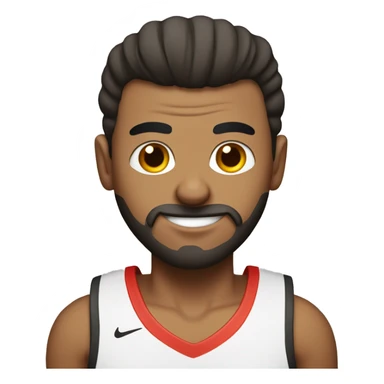 A turkish guy, with slick hair back, with basketball, portrait sticker