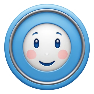 Círculo color celeste con un check blanco en su interior  sticker