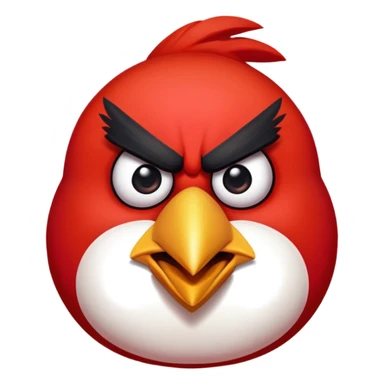 angry bird less realistic sticker