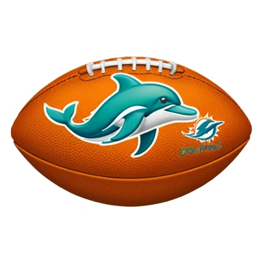 Miami dolphins football sticker
