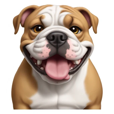 english bulldog pitbull smil sticker