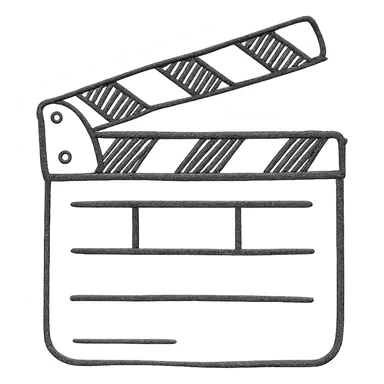 film slate black hand drawn style sticker