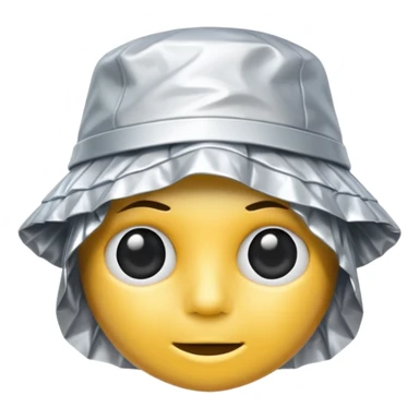 a crumply tinfoil hat sticker