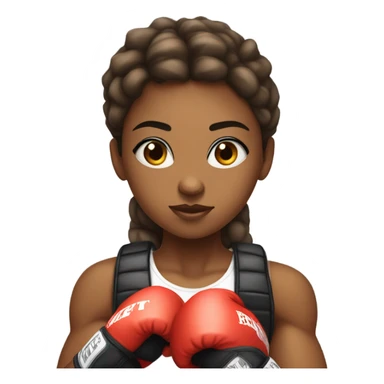 Girl boxing sticker