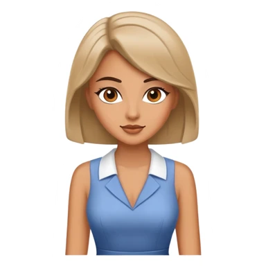 Flirty secretary in dress sticker