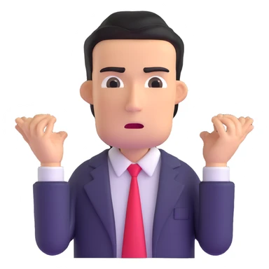 business man with judgmental expression sticker