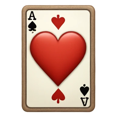 Ace of hearts playing card sticker