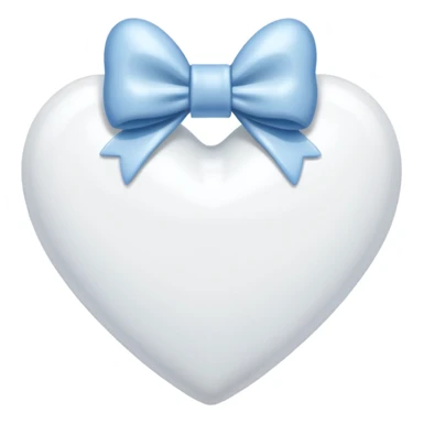white heart with bow sticker
