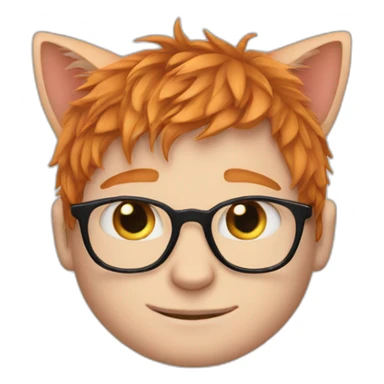 Ed Sheeran with cat ears sticker