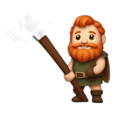 Fat redhead dwarf beer pickaxe sticker