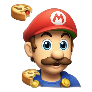 Mario eating ici sticker