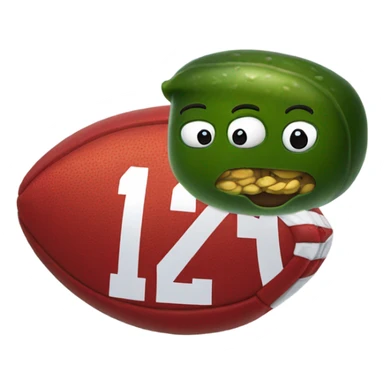 Pickle with Kansas City Chiefs Jersey sticker