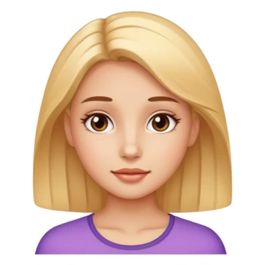 girl with shining face sticker