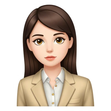Brunette girl wearing Chanel blazer  sticker