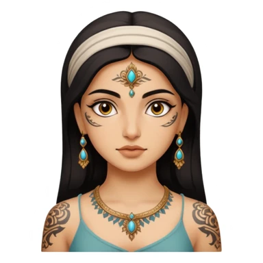PERSIAN ancient GIRL with tatooed sticker