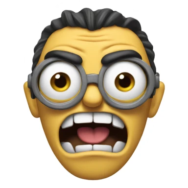 Snarling minion sticker