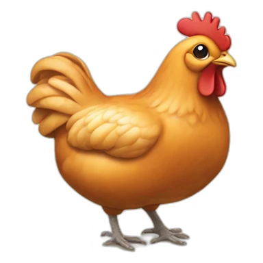 Un poulet rôti cuit sticker