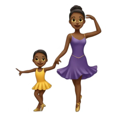 Une danseuse de jazz et son enfant  sticker