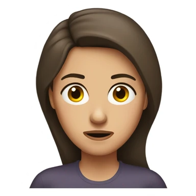 Brunette woman with a I can’t stand it expression sticker