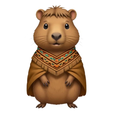 Capybara with inca cloth sticker