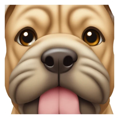 Cute shar pei face with big nose sticker