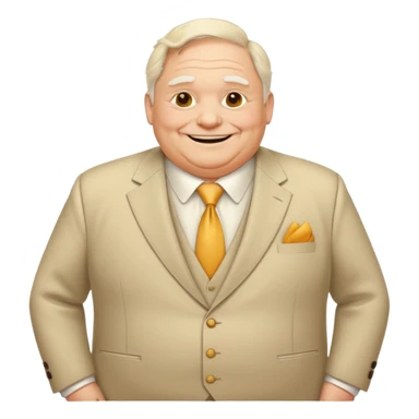 Old fat men in dress suit sticker