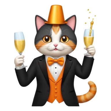 Business cat, party sticker