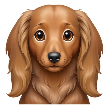 Long haired dapple dachshund  sticker