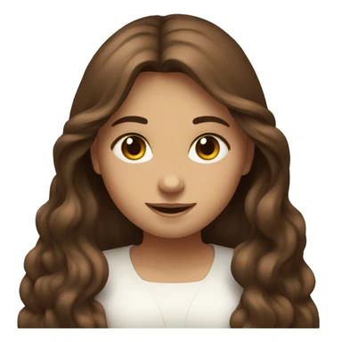 bautefull Long Brown Hair Girl That love Christ and have a  sticker