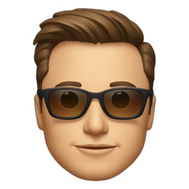Elon Musk with sunglasses sticker