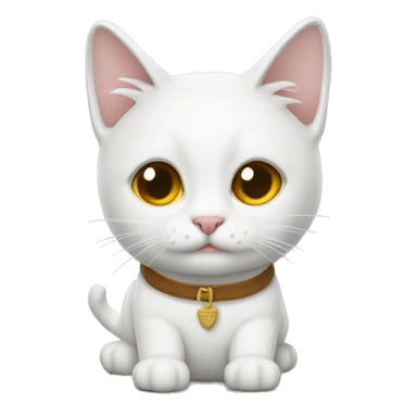 Un gato blanco con pajarita sticker