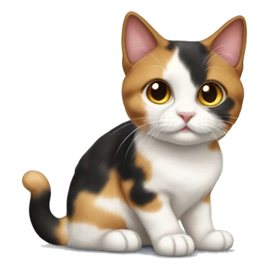 Calico munchkin cat sticker