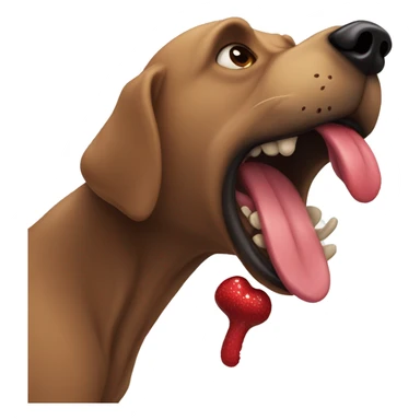 dog lick bear sticker