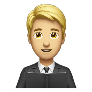 Persona estudiando sticker