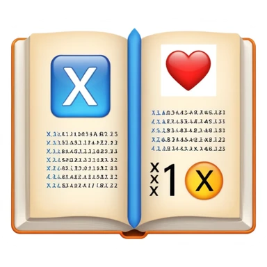 open textbook with formula y = x² sticker