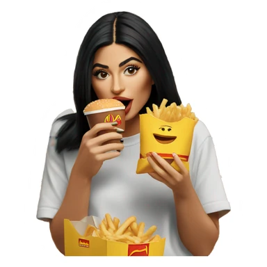 kylie jenner eating mcdonalds sticker