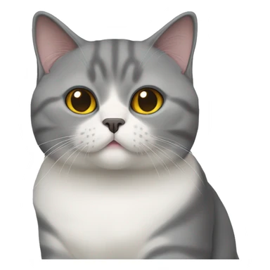 Bi color british shorthair cat sticker