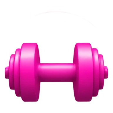 Pink dumbbells on pink circle sticker