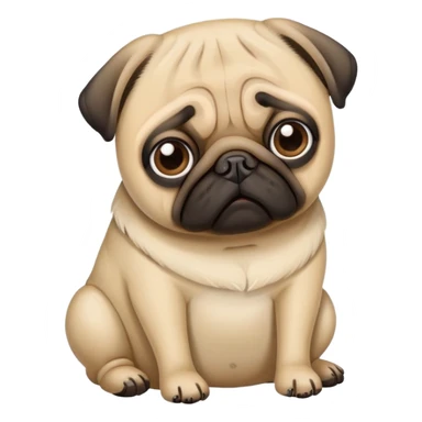 Sick Pug emoji sticker