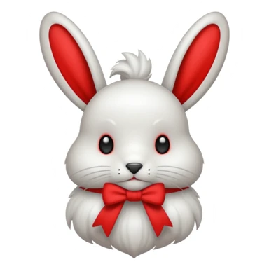 Conejo con un lazo sticker
