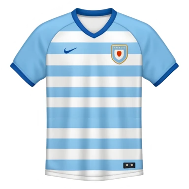 a vintage striped white and baby blue soccer jersey  sticker
