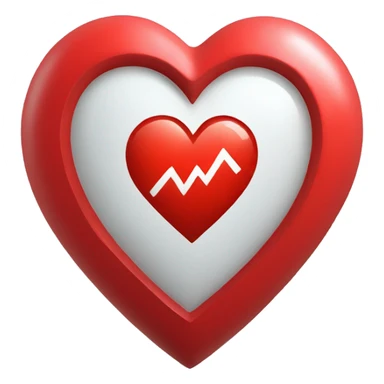 red heart with life signal inside sticker