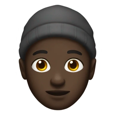 A black skin man with a Hoodie sticker