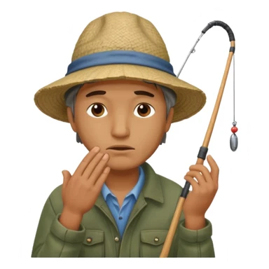 fisherman doing facepalm sticker